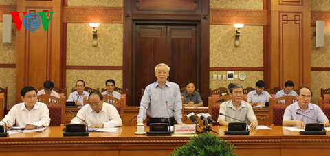 Tổng Bí thư Nguyễn Phú Trọng phát biểu chỉ đạo tại phiên họp