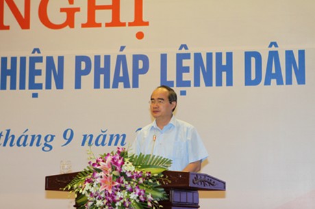 Phó Thủ tướng Nguyễn Thiện Nhân phát biểu chỉ đạo tại Hội nghị tổng kết 10 năm thực hiện Pháp lệnh Dân số
