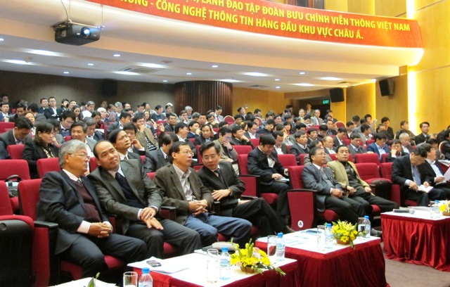 Các đại biểu dự Hội nghị tại điểm cầu Hà Nội.