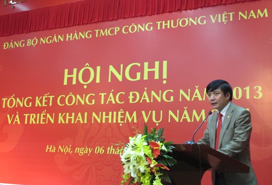 Đồng chí Bùi Văn Cường - Bí thư Đảng ủy Khối DNTW phát biểu chỉ đạo tại Hội nghị