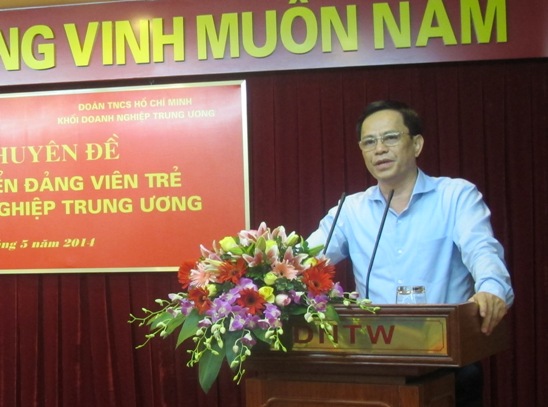 Đồng chí Nguyễn Văn Ngọc - Phó Bí thư Thường trực Đảng ủy Khối phát biểu chỉ đạo tại Hội nghị