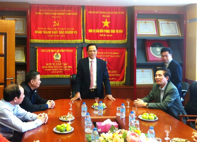 Đoàn đến thăm, chúc Tết Đảng ủy Tổng công ty Thép Việt Nam - CTCP.