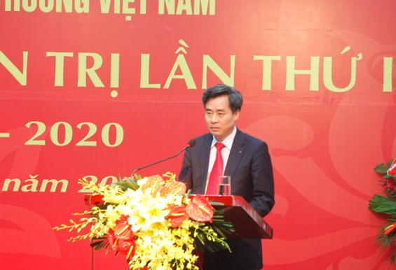 Đồng chí Nguyễn Quang Dương- Phó Bí thư Đảng ủy Khối DNTW phát biểu chỉ đạo tại Đại hội