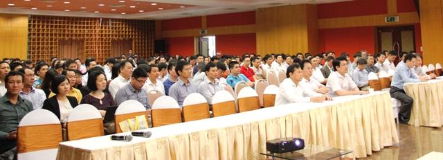 Các đại biểu dự Hội nghị tại điểm cầu Hà Nội.