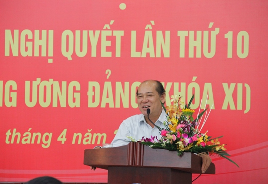 Đồng chí Nguyễn Đức Hà - Vụ trưởng, Ban Tổ chức Trung ương quán triệt Nghị quyết Trung ương 10