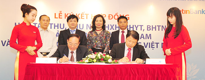 Lễ ký kết hợp đồng hợp tác giữa Bảo hiểm Xã hội Việt Nam và VietinBank