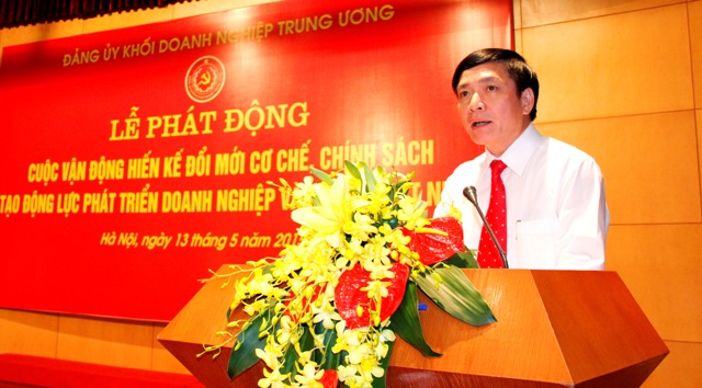 Đồng chí Bùi Văn Cường, Bí thư Đảng ủy Khối phát động Cuộc vận động Hiến kế đổi mới