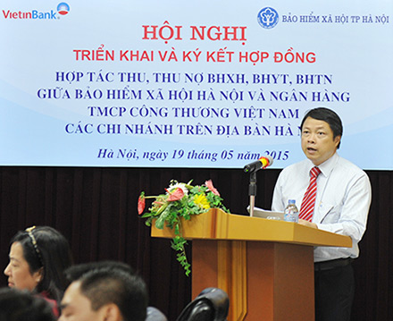 Phó Tổng Giám đốc VietinBank Nguyễn Văn Du phát biểu tại Hội nghị