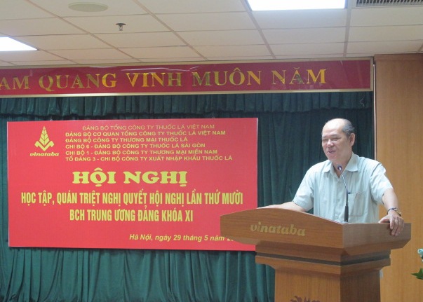 ồng chí Nguyễn Đức Hà - Vụ trưởng, Ban Tổ chức Trung ương quán triệt Nghị quyết Trung ương 10 (Khóa XI)