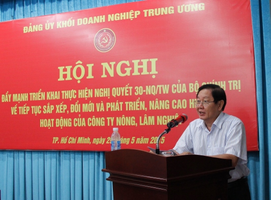 Đồng chí Lê Vĩnh Tân - Phó trưởng Ban Kinh tế Trung ương phát biểu chỉ đạo tại Hội nghị