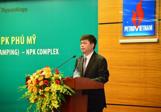 Đồng chí Nguyễn Xuân Sơn - Chủ tịch HĐTV PVN phát  biểu tại buổi Lễ