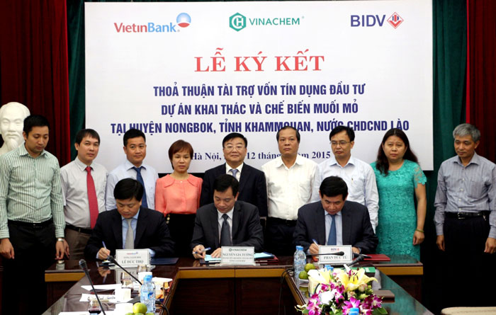 Lễ ký kết thỏa thuận cung cấp tín dụng của VietinBank cho dự án của Vinachem