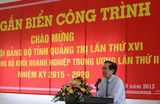 Đồng chí Trần Thanh Khê, Ủy viên Ban Thường vụ, Trưởng Ban Tuyên giáo Đảng ủy Khối DNTW phát biểu tại buổi lễ.