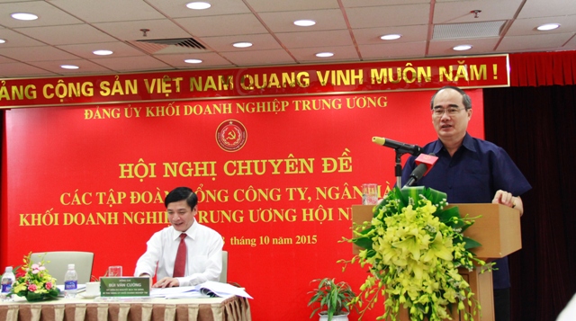 Chủ tịch Ủy ban Trung ương MTTQ Việt Nam phát biểu chỉ đạo tại Hội nghị.