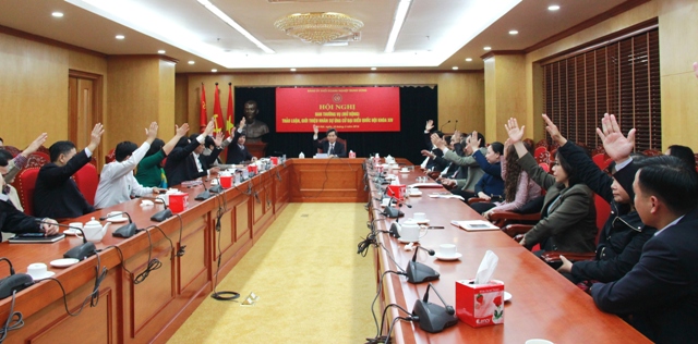 Hội nghị biểu quyết giới thiệu người ứng cử đại biểu Quốc hội khóa XIV.
