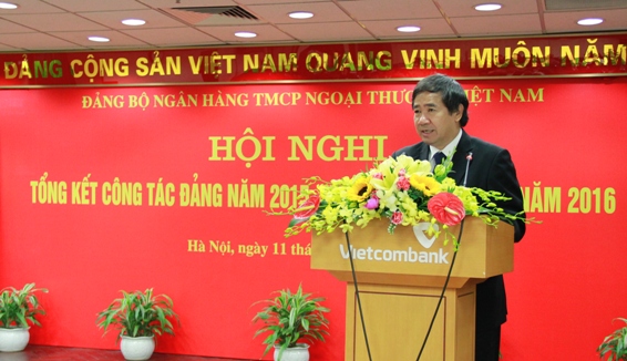 Đồng chí Trần Hữu Bình - Phó Bí thư Đảng ủy Khối DNTW phát biểu tại Hội nghị