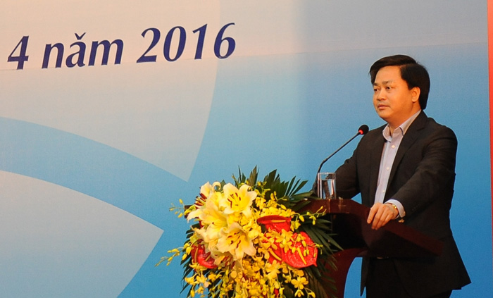 Tổng Giám đốc VietinBank Lê Đức Thọ phát biểu tại buổi Tọa đàm