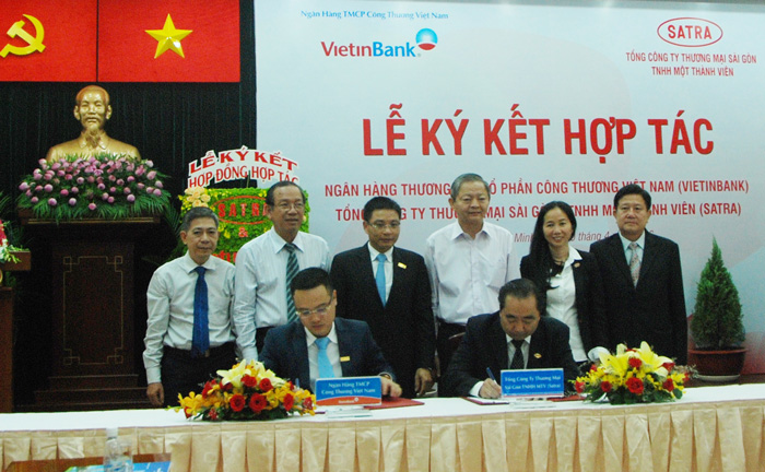 Lãnh đạo VietinBank và SATRA ký hợp đồng hợp tác giai đoạn 2016 - 2021