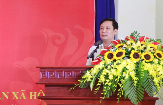 Đồng chí Phạm Tấn Công - Phó Bí thư Đảng ủy Khối DNTW phát biểu chỉ đạo tại Hội nghị sơ kết công tác Tuyên giáo