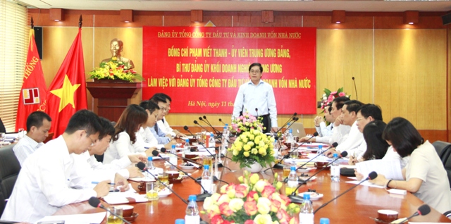 Đồng chí Phạm Viết Thanh - Ủy viên Trung ương Đảng, Bí thư Đảng ủy Khối phát biểu kết luận Hội nghị.
