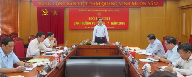 Đồng chí Phạm Viết Thanh - Ủy viên Trung ương Đảng, Bí thư Đảng ủy Khối chủ trì Hội nghị.