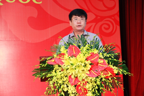 Đồng chí Trần Kiên Cường - Phó Bí thư thường trực Đảng ủy VietinBank phát biểu tại Hội nghị