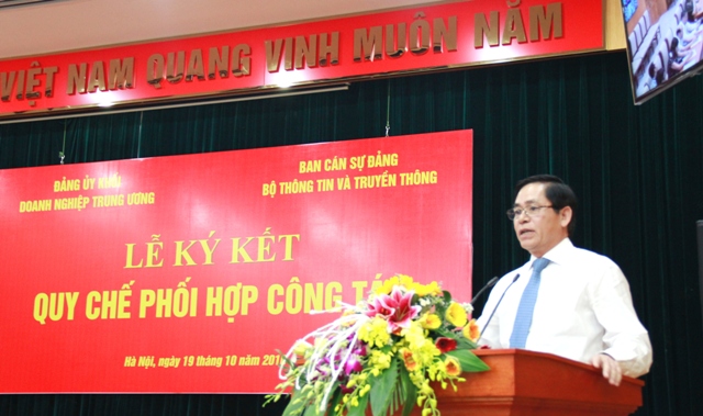 Đồng chí Phạm Viết Thanh - Bí thư Đảng ủy Khối DNTW phát biểu tại buổi Lễ.