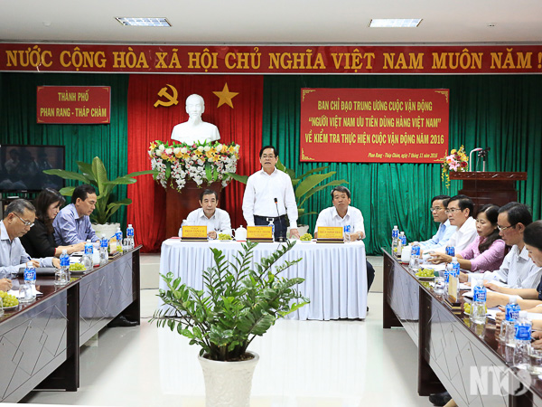 Đoàn làm việc tại Thành phố Phan Rang - Tháp Chàm, tỉnh Ninh Thuận.