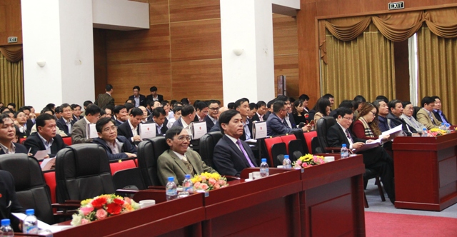 Các đại biểu dự Hội nghị tại điểm cầu 30 Phạm Hùng - Hà Nội.