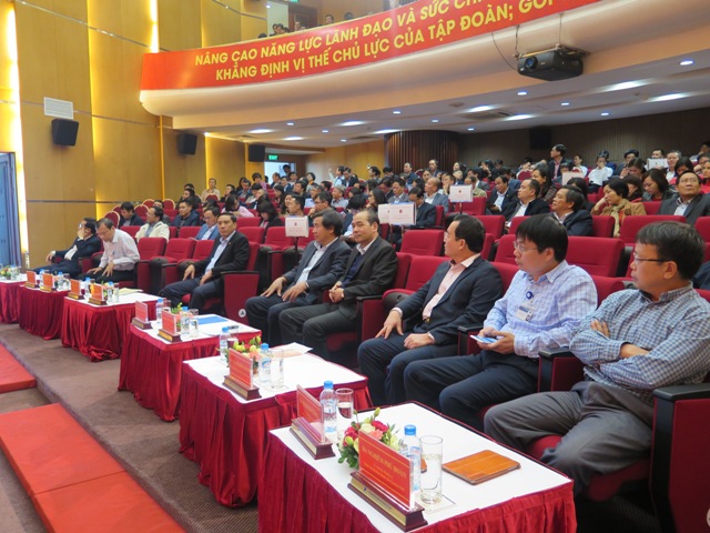 Các đại biểu dự Hội nghị tại điểm cầu 57 Huỳnh Thúc Kháng - Hà Nội.