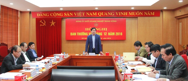 Đồng chí Phạm Viết Thanh - Ủy viên Trung ương Đảng, Bí thư Đảng ủy Khối DNTW chú trì Hội nghị.