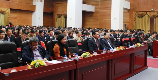 Các đại biểu dự Hội nghị tại điểm cầu chính