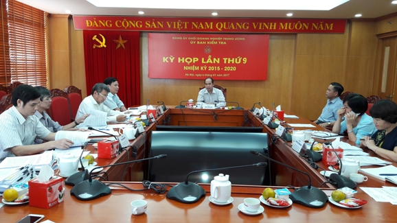 Kỳ họp thứ 9 của UBKT Đảng ủy Khối DNTW, nhiệm kỳ 2015 - 2020