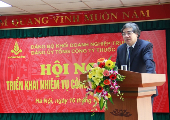 Đồng chí Trần Hữu Bình – Phó Bí thư thường trực Đảng ủy Khối Doanh nghiệp Trung ương phát biểu chỉ đạo Hội nghị