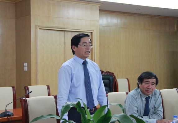 Đồng chí Phạm Viết Thanh - Bí thư Đảng ủy Khối Doanh nghiệp Trung ương phát biểu tại buổi làm việc.
