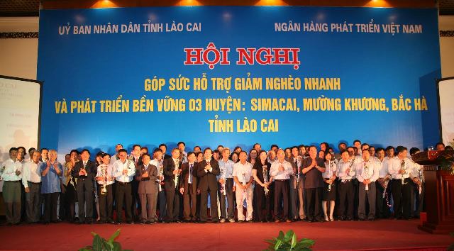 Hội nghị hỗ trợ góp sức giảm nghèo cho 3 huyện của tỉnh Lào Cai.