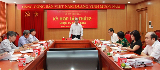 Đồng chí Đặng Hùng Minh, Ủy viên Ban Thường vụ, Chủ nhiệm Uỷ ban Kiểm tra Đảng ủy Khối chủ trì Kỳ họp.