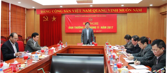 Đồng chí Phạm Viết Thanh - Bí thư Đảng ủy Khối chủ trì Hội nghị.