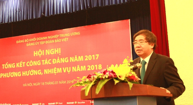 Đồng chí Trần Hữu Bình – Phó Bí thư Thường trực Đảng ủy Khối Doanh nghiệp Trung ương phát biểu chỉ đạo tại Hội nghị. 