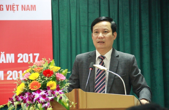 Đồng chí Phạm Tấn Công – Phó Bí thư Đảng ủy Khối DNTW phát biểu tại Hội nghị