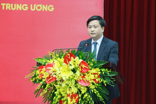 Đồng chí Lê Đức Thọ - Phó Bí thư Đảng ủy, Thành viên HĐQT kiêm Tổng Giám đốc VietinBank phát biểu khai mạc Hội nghị