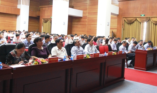 Các đại biểu Đảng ủy Khối Doanh nghiệp Trung ương tham dự Hội nghị Trung ương 7, Khóa XII tại điểm cầu 30 Phạm Hùng.