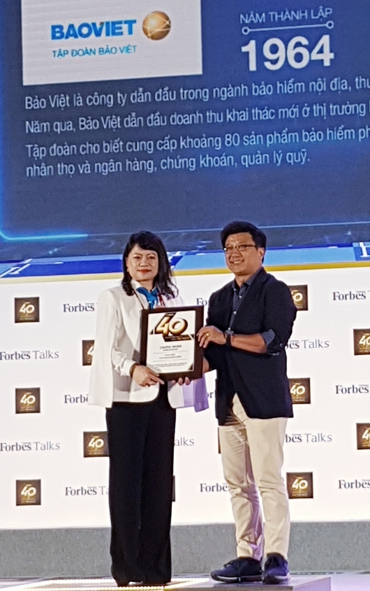 Bảo Việt tiếp tục khẳng định vị thế tại TOP 40 thương hiệu giá trị nhất Việt Nam năm 2018