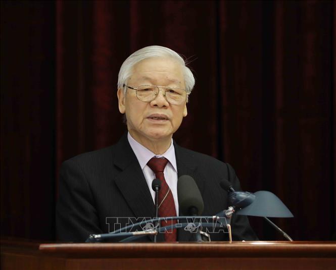 Tổng Bí thư, Chủ tịch nước Nguyễn Phú Trọng phát biểu khai mạc Hội nghị.