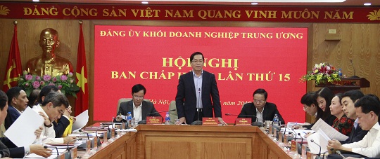 Đồng chí Phạm Viết Thanh - Ủy viên Trung ương Đảng, Bí thư Đảng ủy Khối chủ trì Hội nghị.