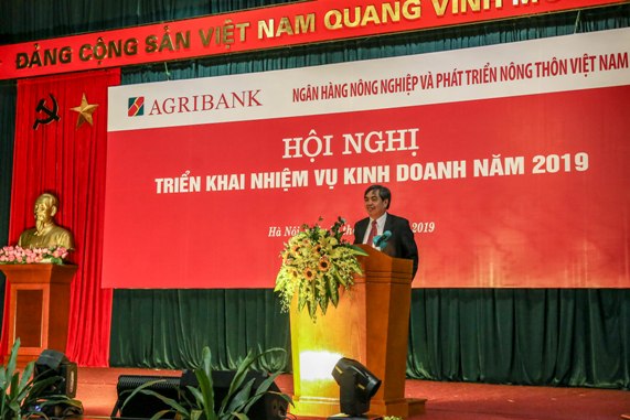 Chủ tịch HĐTV Agribank Trịnh Ngọc Khánh phát biểu kết luận Hội nghị.