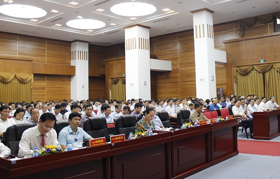 Các đại biểu dự Hội nghị tại điểm cầu Tổng công ty Hạ tầng mạng (VNPT NET), Hà Nội.