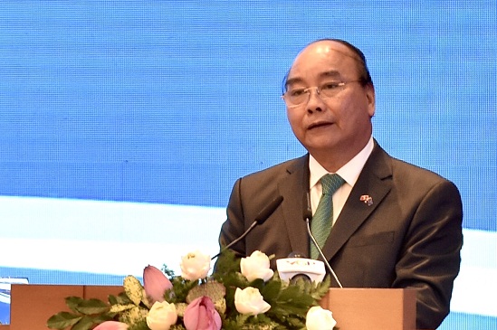 Thủ tướng Nguyễn Xuân Phúc phát biểu tại lễ ký.