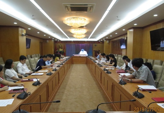 Các đại biểu tham dự tại điểm cầu Đảng ủy Khối