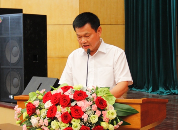 Đồng chí Hồ Văn Dũng, Quyền Bí thư Đảng ủy, Chủ tịch HĐQT Tổng công ty Sông Đà phát biểu kết luận Hội nghị.